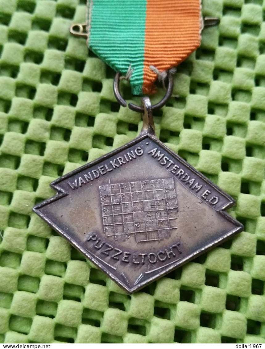 1 X  Medaille-   Wandelkring Amsterdam E.o , Puzzeltocht 1963  -  Original Foto  !! - Other & Unclassified