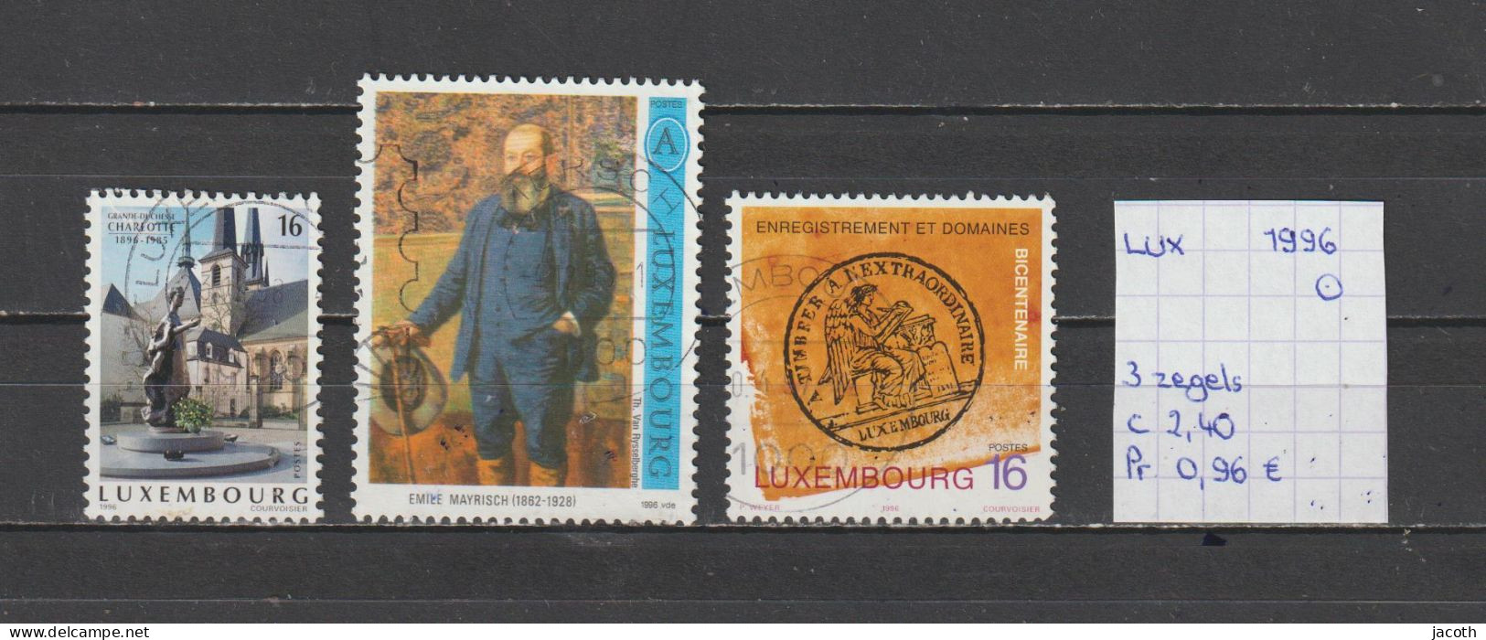 (TJ) Luxembourg 1996 - 3 Zegels (gest./obl./used) - Used Stamps