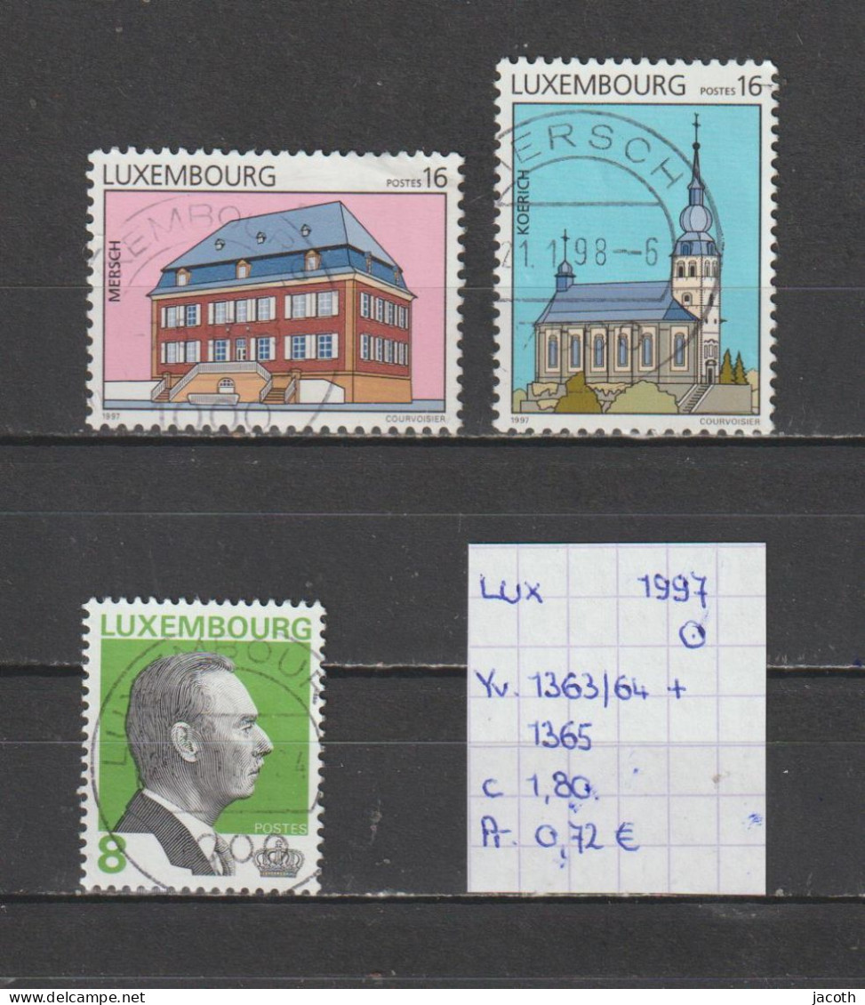 (TJ) Luxembourg 1997 - YT 1363/64 + 1365 (gest./obl./used) - Used Stamps