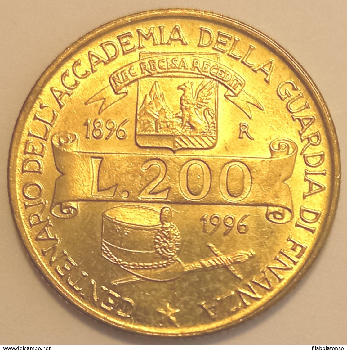 1996 - Italia 200 Lire Guardia Di Finanza    ------- - 200 Liras