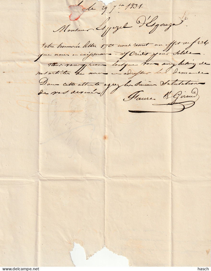 4926 1 Lettre Maison Nationale De Charenton-Lavaur 15-10-1851 Tax 25 Cts  - Sonstige & Ohne Zuordnung