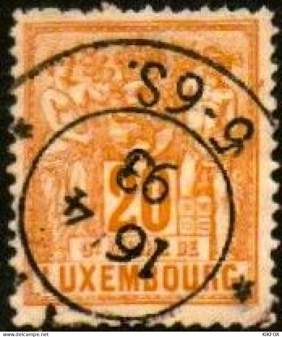 Luxembourg , Luxemburg 1882 , MI 51 B,  ALLEGORIE, OBLITERE, GESTEMPELT - 1882 Allegory