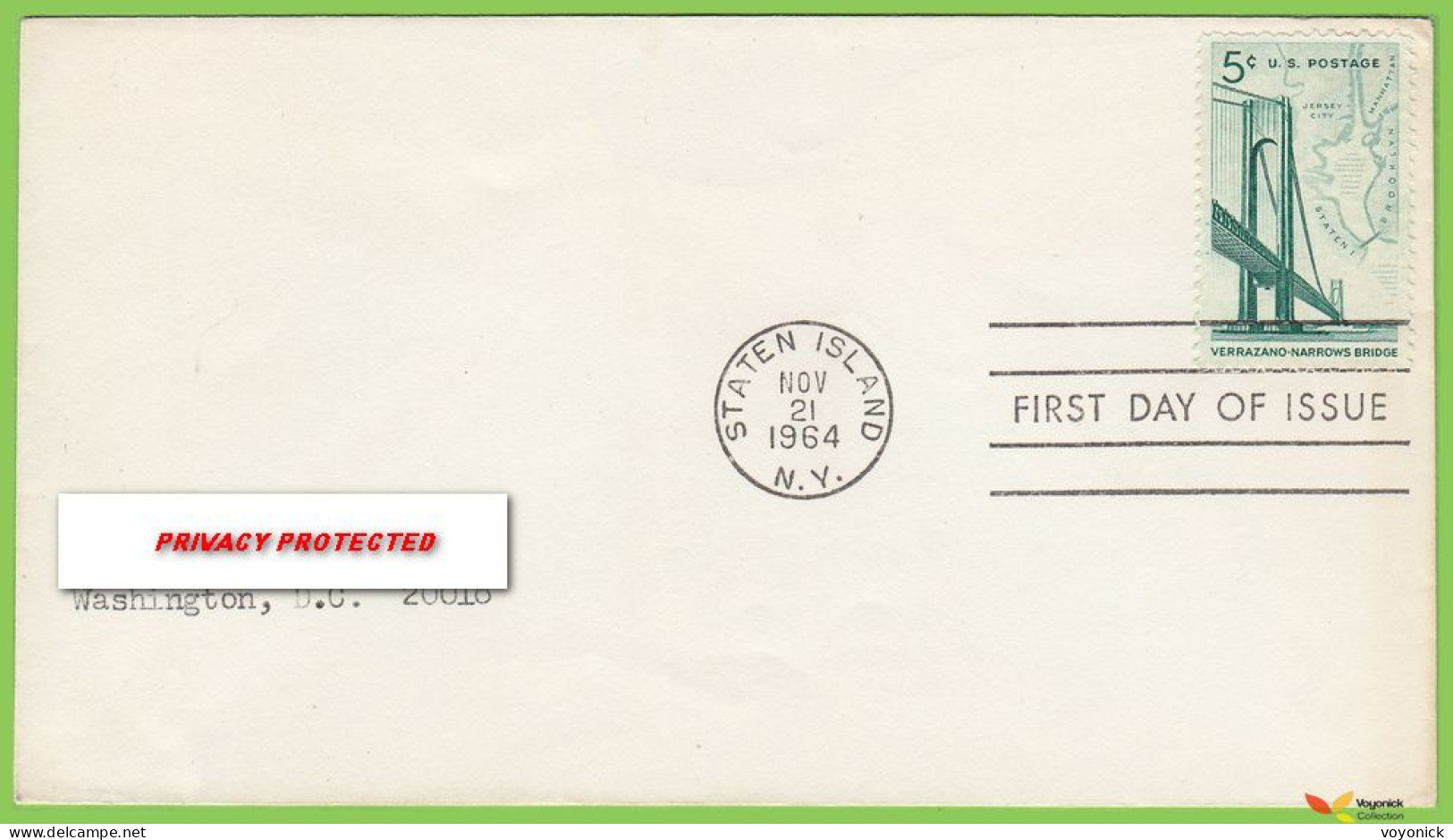 Voyo  USA FDC 1964  Sc#1258 Verrazano-Narrows Bridge - 1961-1970