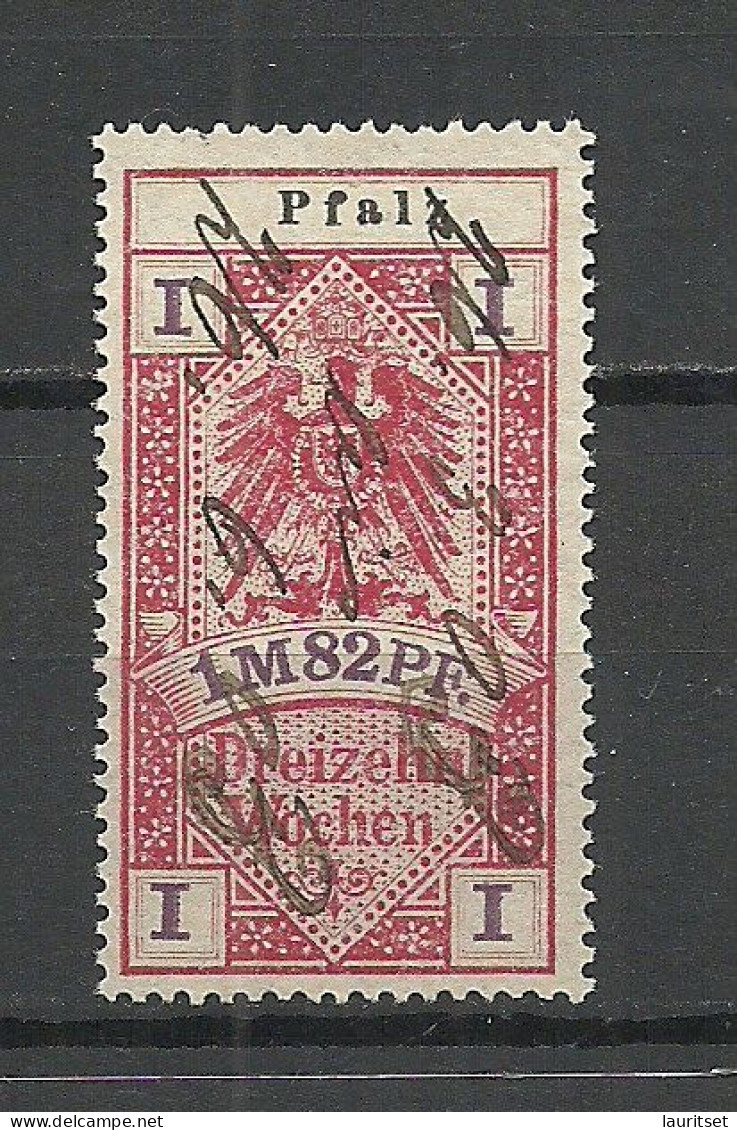 DEUTSCHLAND Germany PFALZ O 1903 Steuermarke Gebührenmarke O - Oficial