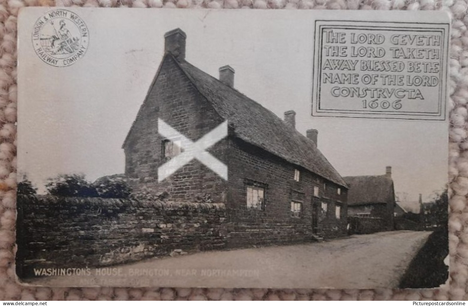 WASHINGTONS HOUSE BRINGTON NEAR NORTHAMPTON OLD B/W POSTCARD NORTHAMPTONSHIRE L&NWR OFFICIAL RAILWAY - Northamptonshire