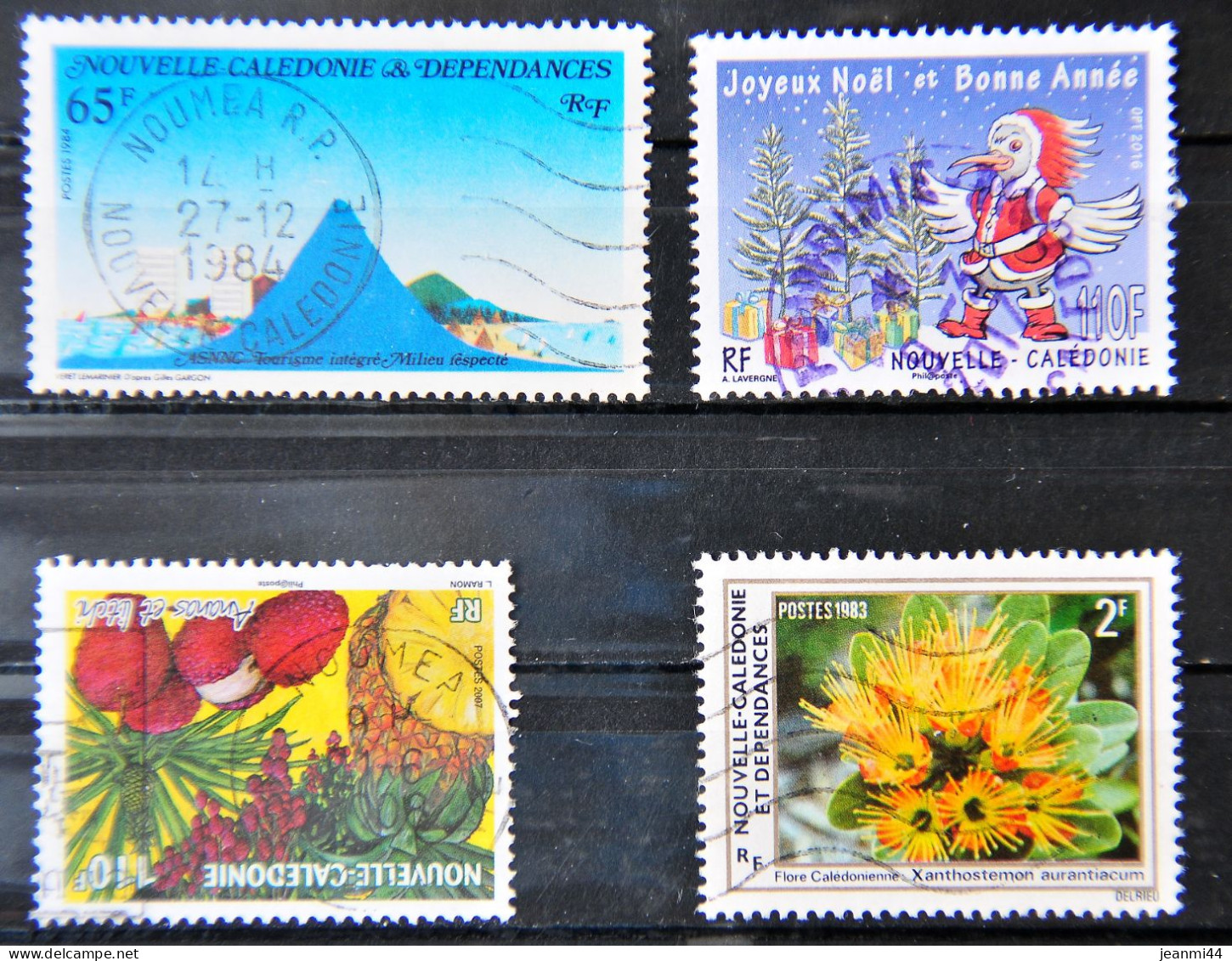 NOUVELLE CALEDONIE 1980/1989 - Petit Lot De 4 Timbres Oblitérés - - Gebraucht