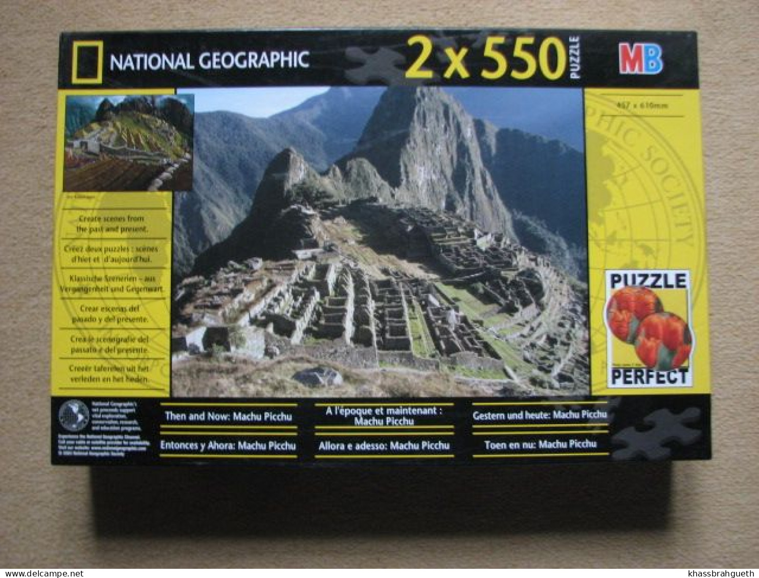 NATIONAL GEOGRAPHIC - MB PUZZLE (2x 550 PIECES) MACHU PICCHU (PEROU) - Puzzles