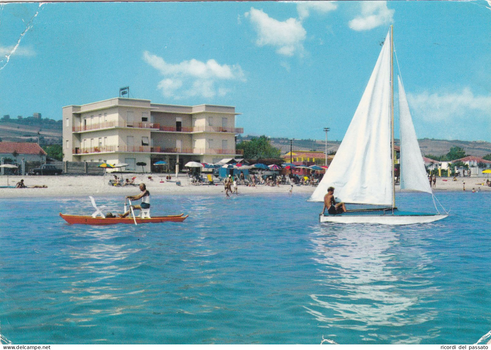 Cartolina Marzocca Di Senigallia ( Ancona ) - Spiaggia Vista Dal Mare - Senigallia