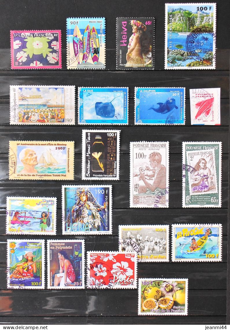 POLYNESIE FRANCAISE 2000/2009- Petit Lot De 20 Timbres Oblitérés Cachet à Date - N° ( Voir Description) - Usati