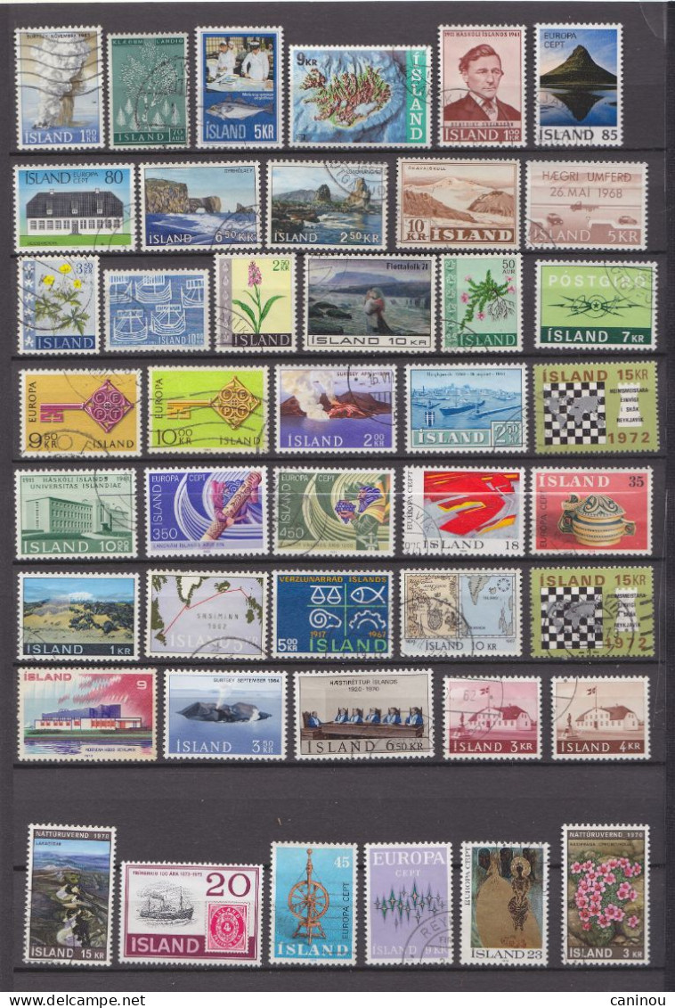 ISLANDE LOT 62 TIMBRES - Verzamelingen & Reeksen