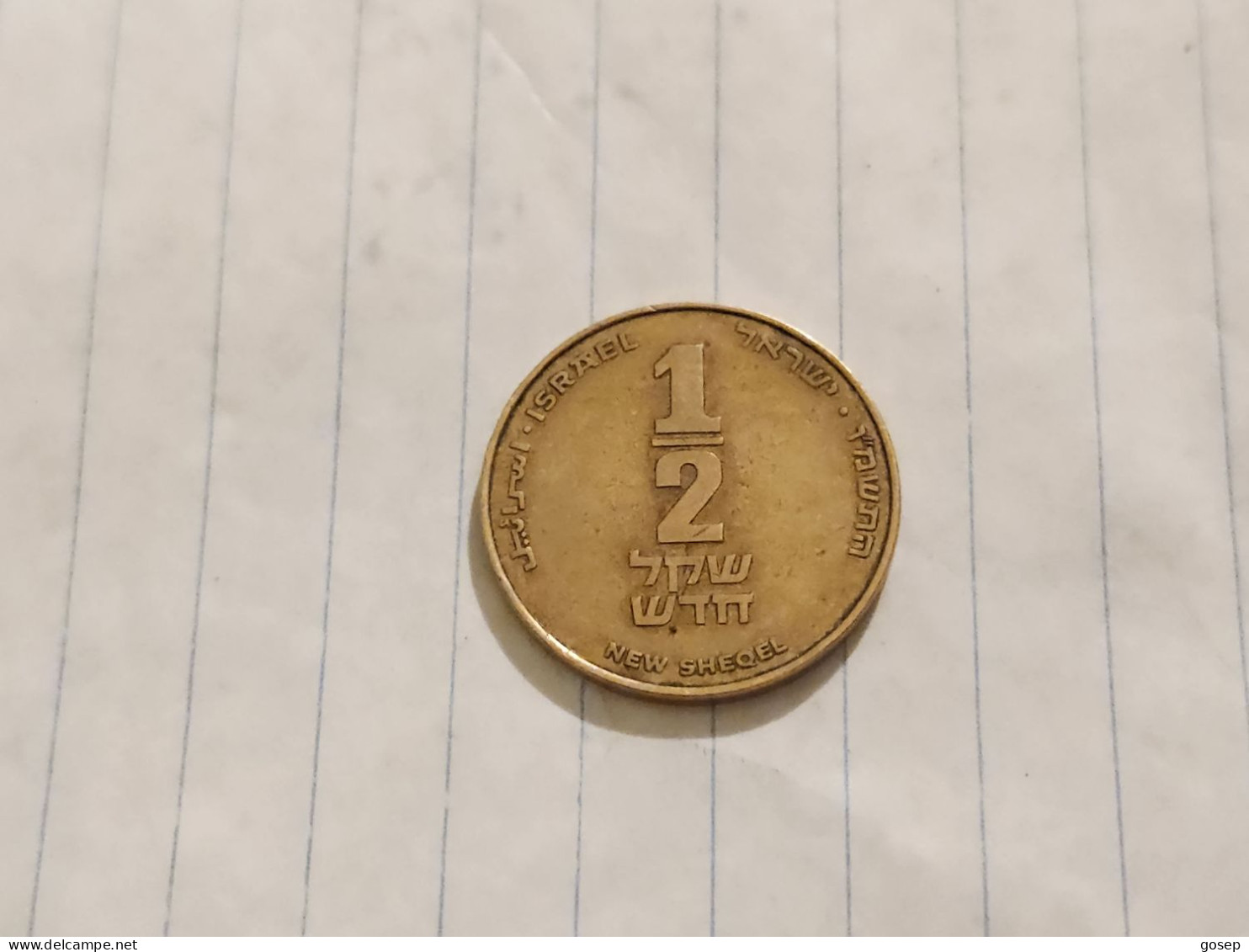 Israel-Coins-JEWISH LEDAERS(SHEKEL1985-1981)1/2 NIS-(41a)-(1986)(51)תשמ"ו(Special Domestic Currency-ROTHSCHILD)-copper - Israël