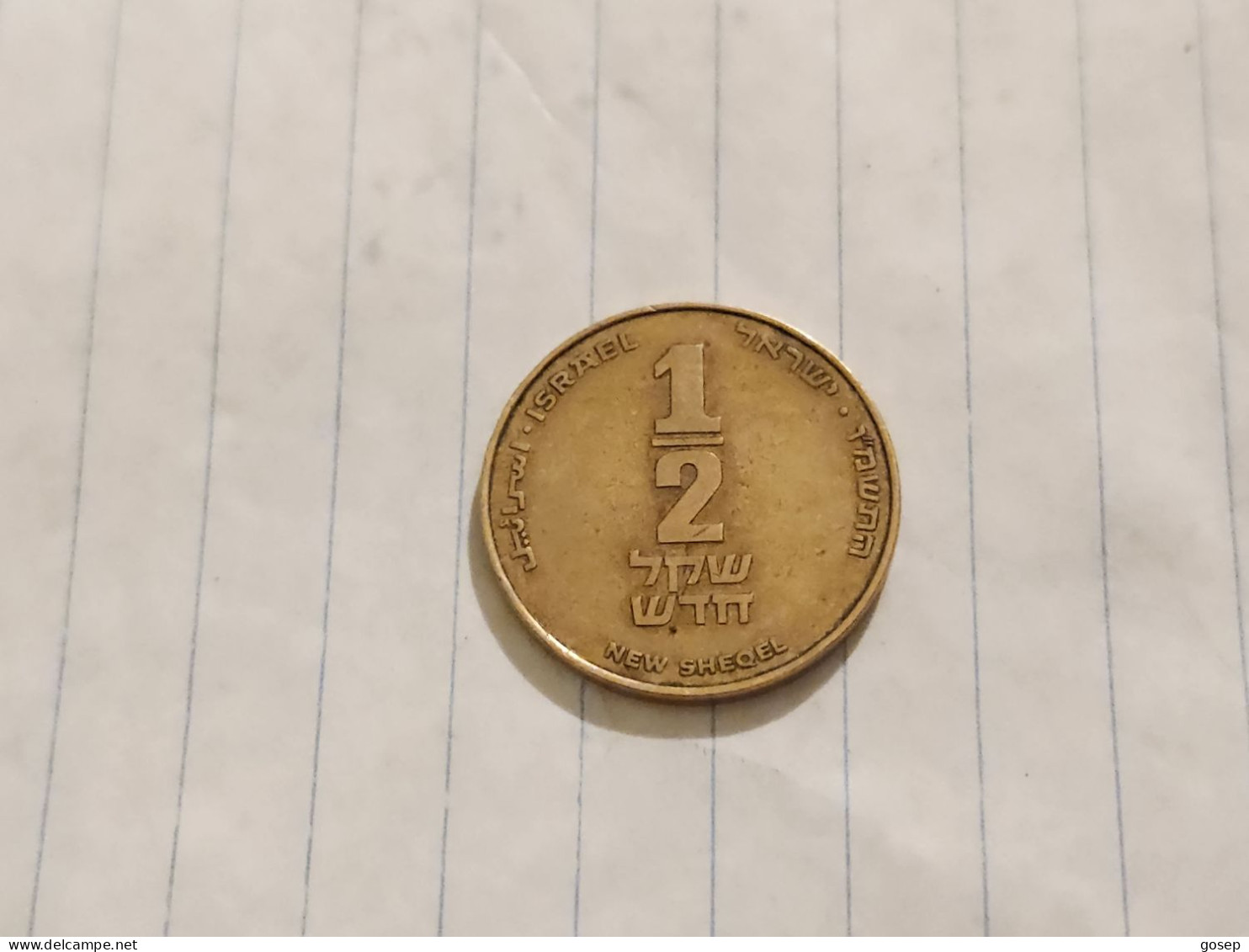 Israel-Coins-JEWISH LEDAERS(SHEKEL1985-1981)1/2 NIS-(41a)-(1986)(51)תשמ"ו(Special Domestic Currency-ROTHSCHILD)-copper - Israel