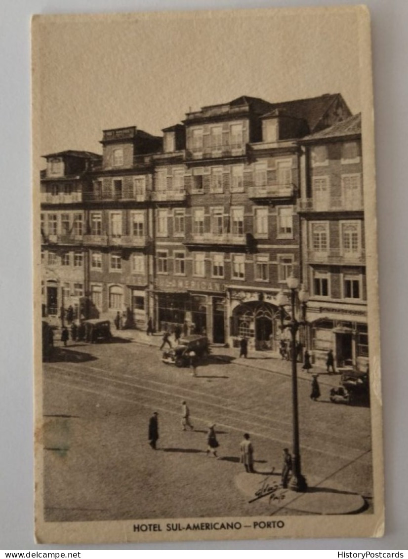 Porto, Hotel Sul American, Alte Autos, Portugal, 1938 - Porto