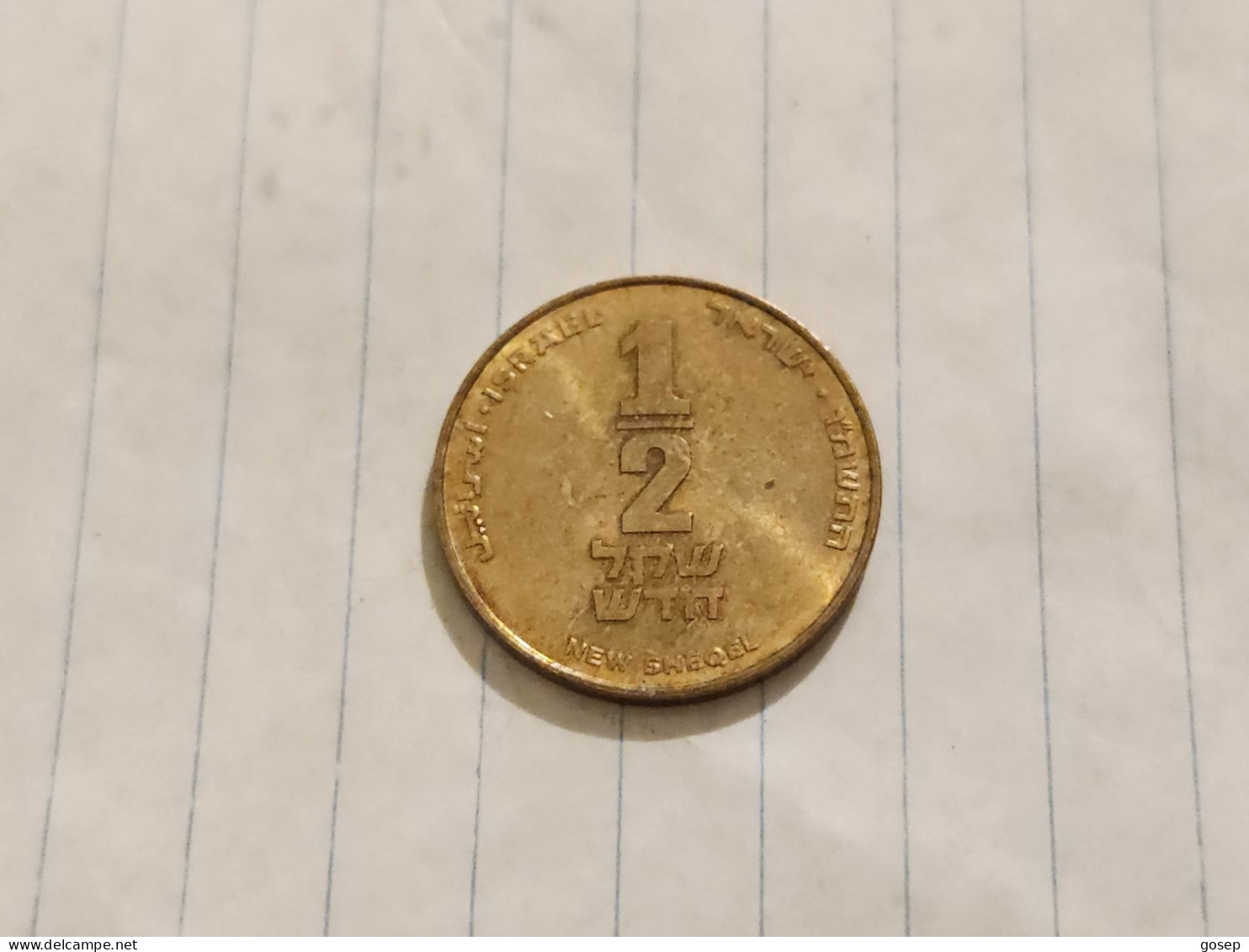 Israel-Coins-JEWISH LEDAERS(SHEKEL1985-1981)1/2 NIS-(41a)-(1986)(52)תשמ"ו(Special Domestic Currency-ROTHSCHILD)-copper - Israël