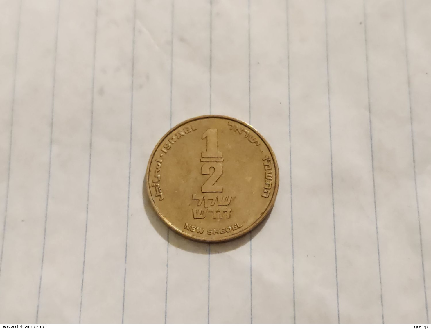 Israel-Coins-JEWISH LEDAERS(SHEKEL1985-1981)1/2 NIS-(41a)-(1986)(54)תשמ"ו(Special Domestic Currency-ROTHSCHILD)-copper - Israël