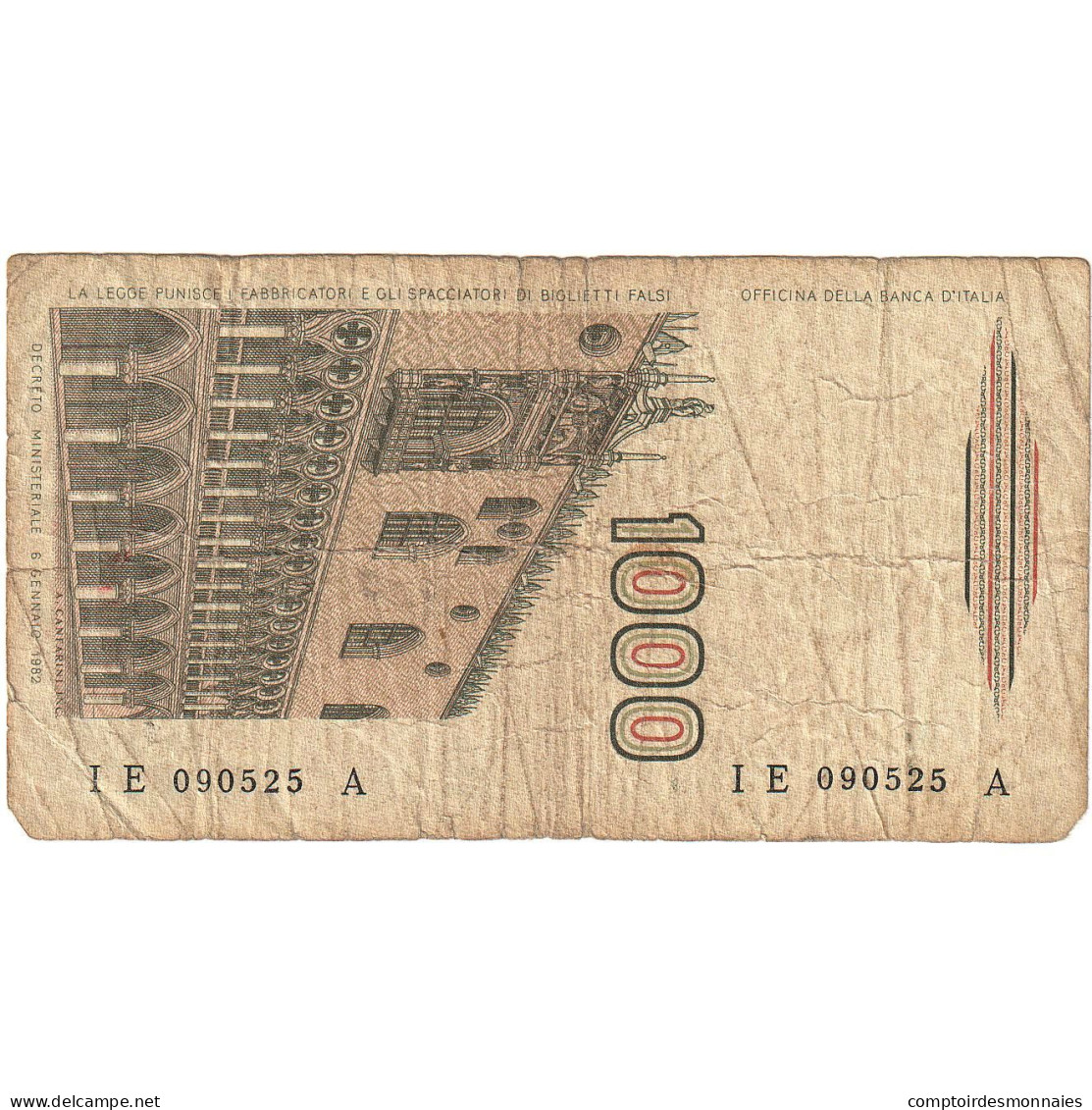 Italie, 1000 Lire, 1982-01-06, KM:109a, B+ - 1000 Liras