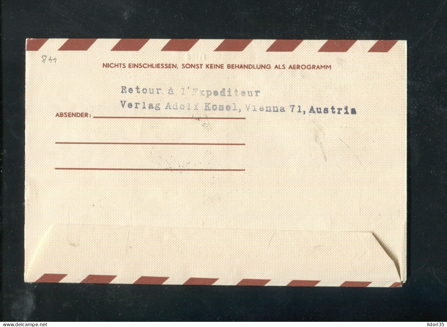 "OESTERREICH" 1960, Privat-Aerogramm Befoerdert Mit AUA-Erstflug "Wien-Salzburg-Genf" (5837) - Covers