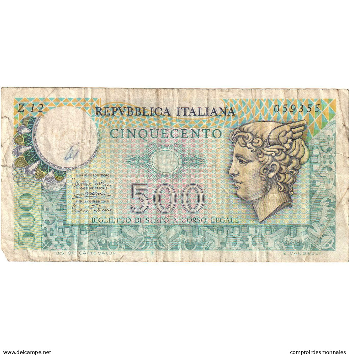 Italie, 500 Lire, 1974, 1974-02-14, KM:94, AB - 500 Liras