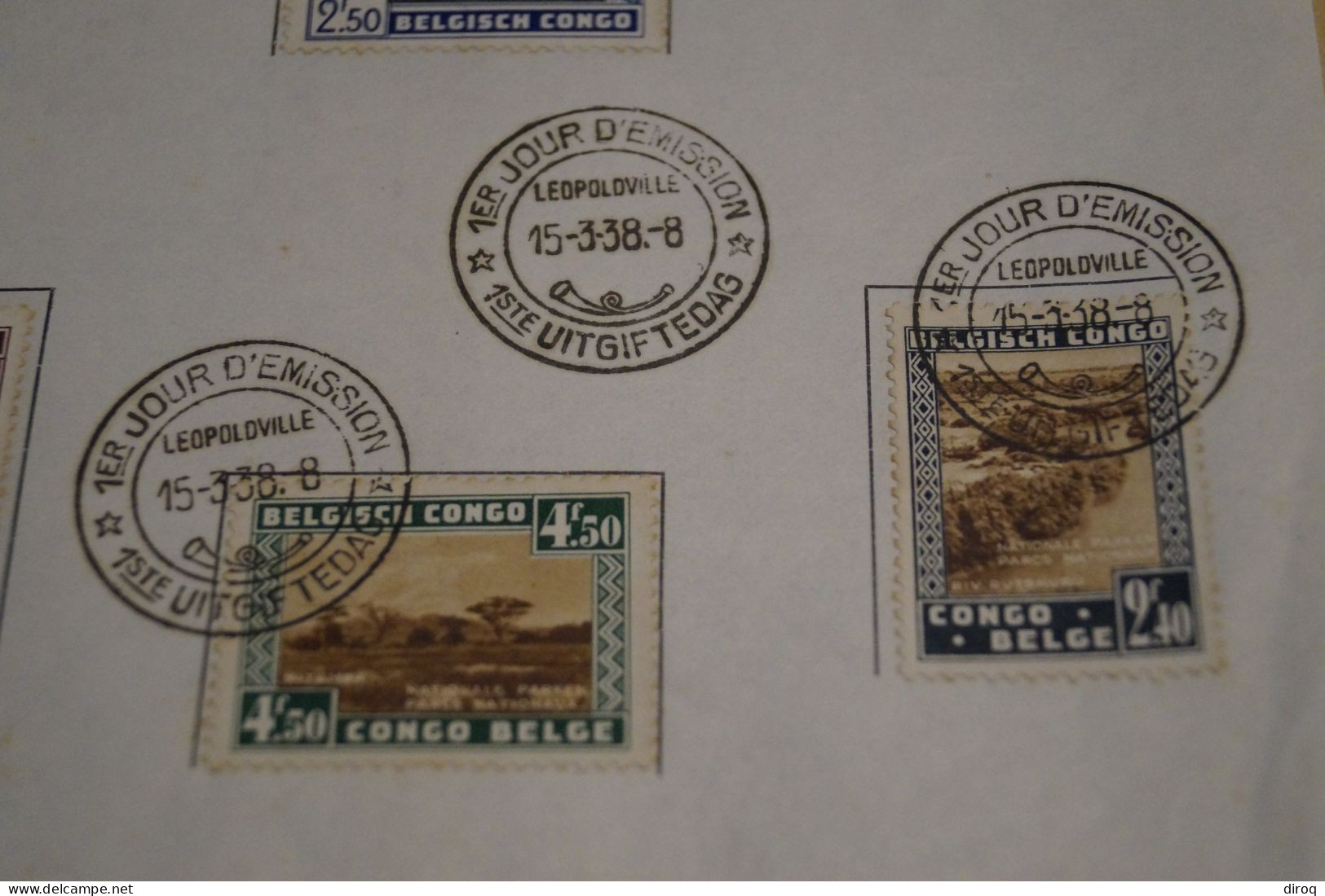 Congo  Belge ,superbe Série Du 1 Er Jour D'émission, 1938,Léopoldville, 6 Timbres - Unused Stamps