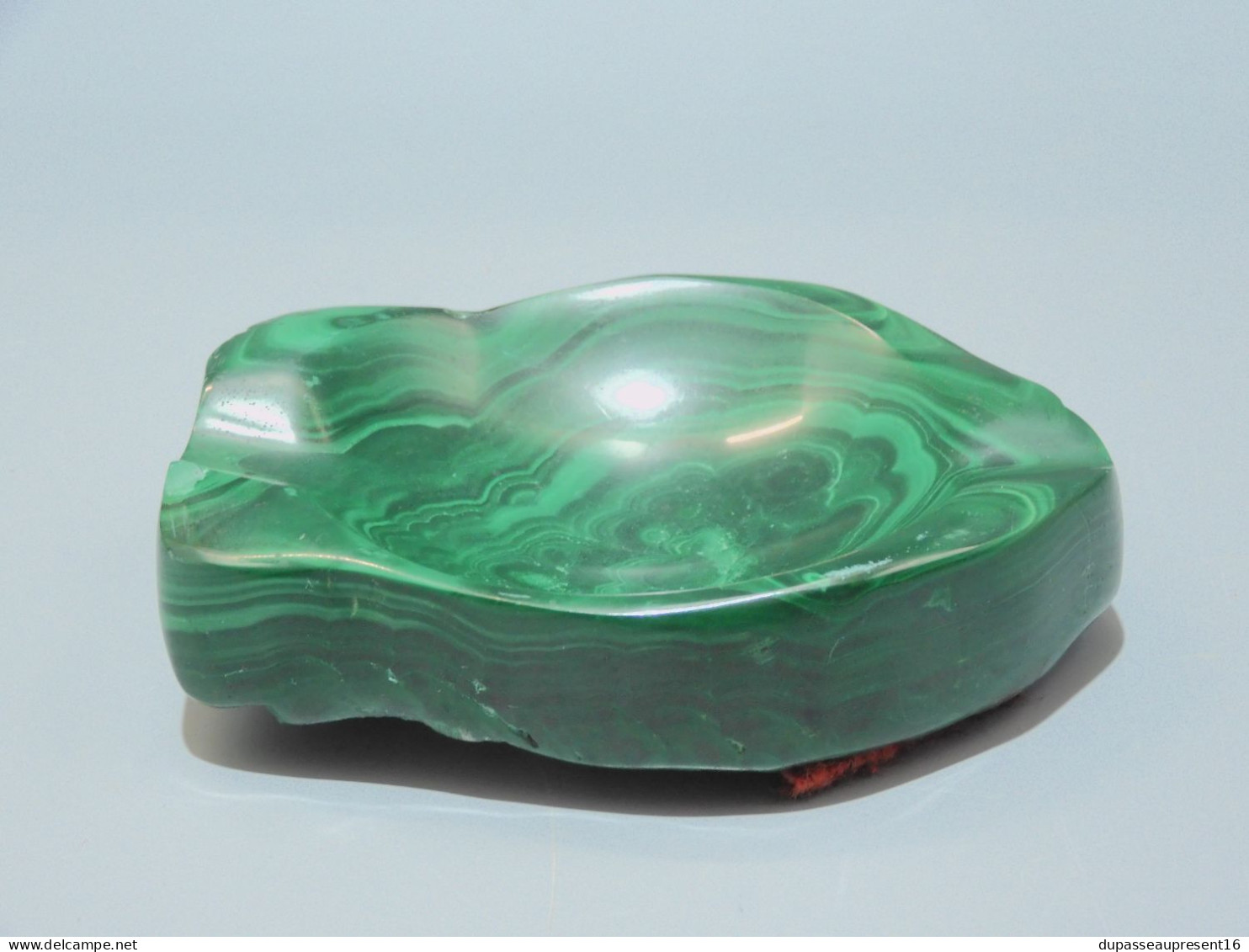 -ANCIEN CENDRIER En MALACHITE PIERRE VERITABLE COLLECTION VITRINE BIJOUX   E - Other & Unclassified