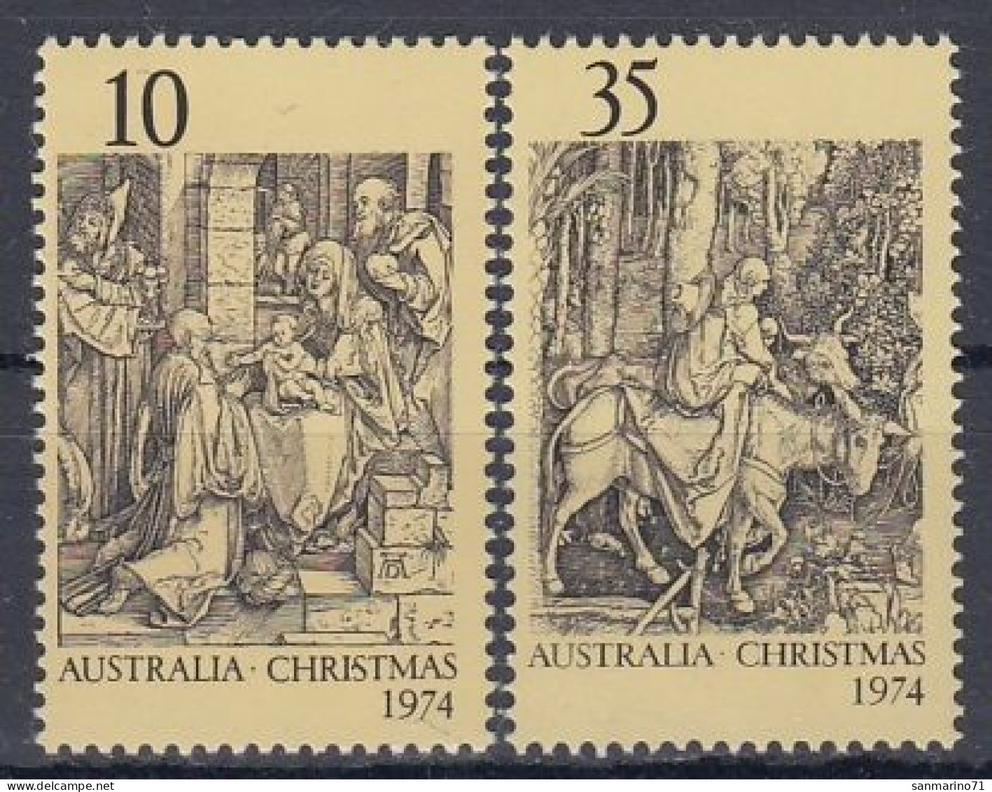 AUSTRALIA 562-563,unused,Christmas 1974 (**) - Neufs