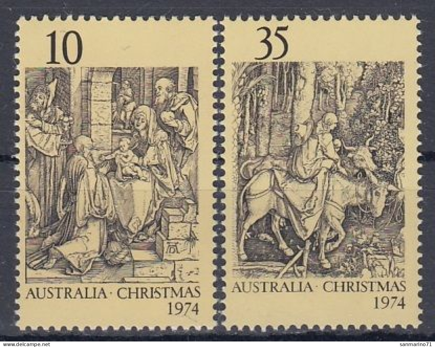 AUSTRALIA 562-563,unused,Christmas 1974 (**) - Nuovi