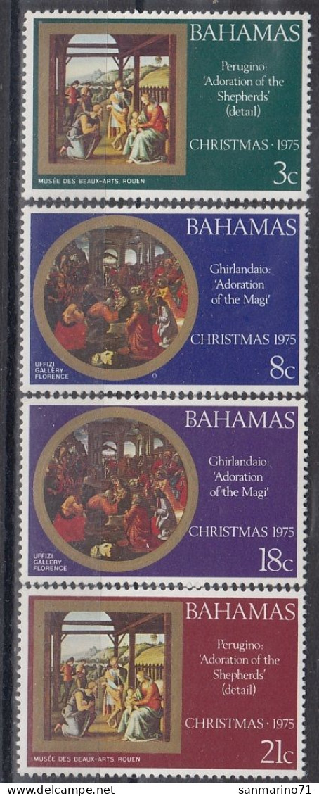 BAHAMAS 388-391,unused,Christmas 1975 (**) - Bahamas (1973-...)