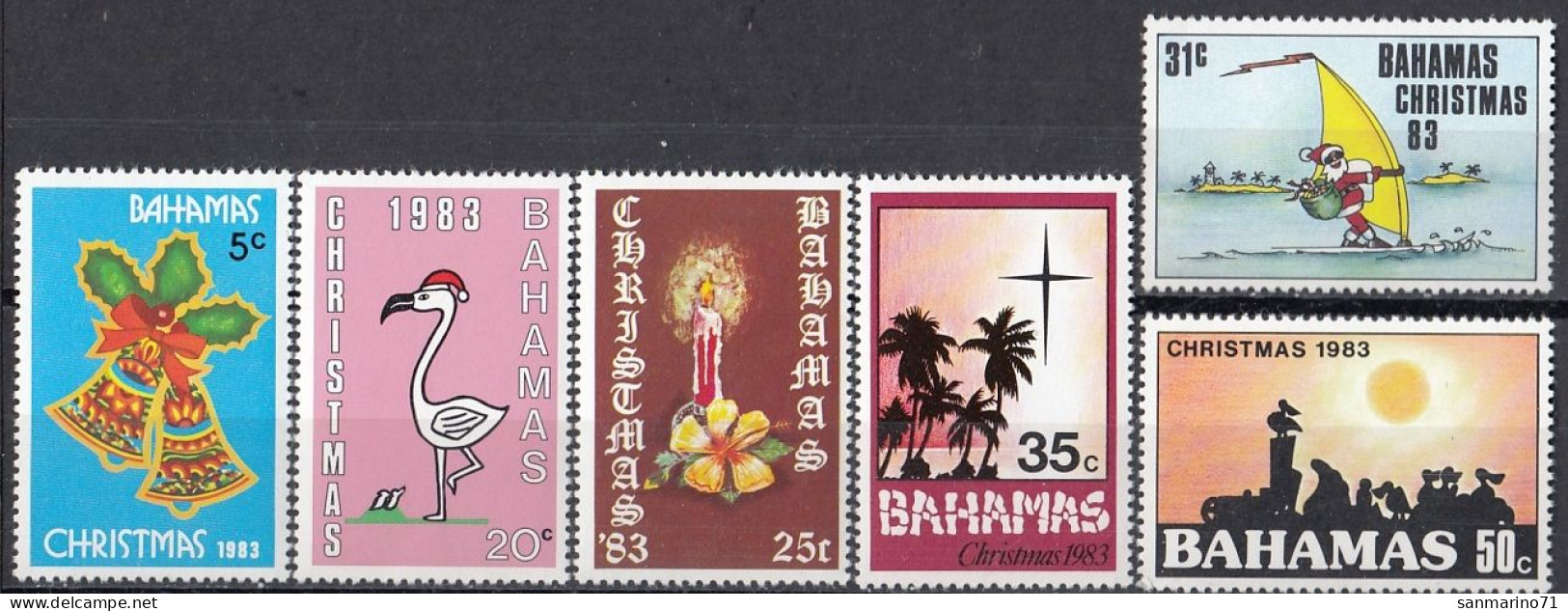 BAHAMAS 553-558,unused,Christmas 1983 (**) - Bahamas (1973-...)