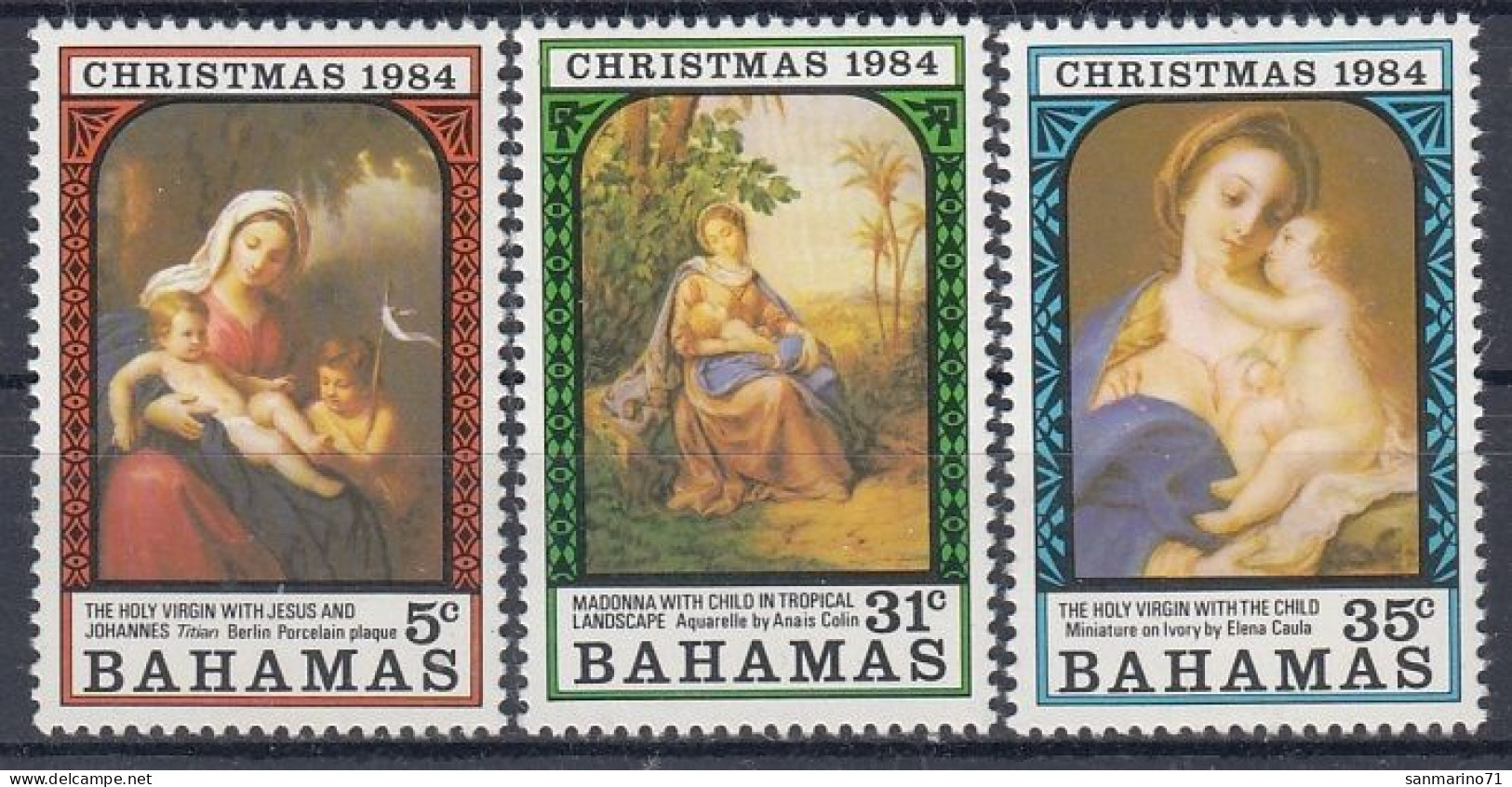 BAHAMAS 579-581,unused,Christmas 1984 (**) - Bahamas (1973-...)