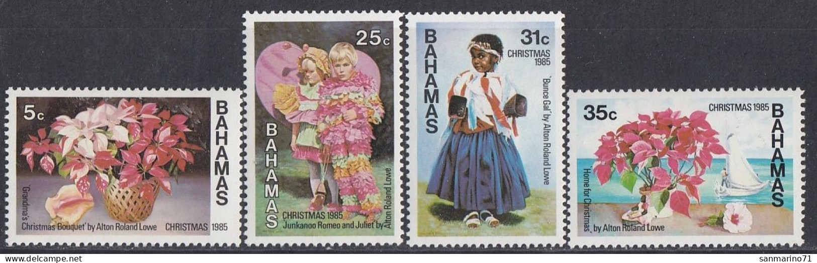 BAHAMAS 602-605,unused,Christmas 1985 (**) - Bahamas (1973-...)