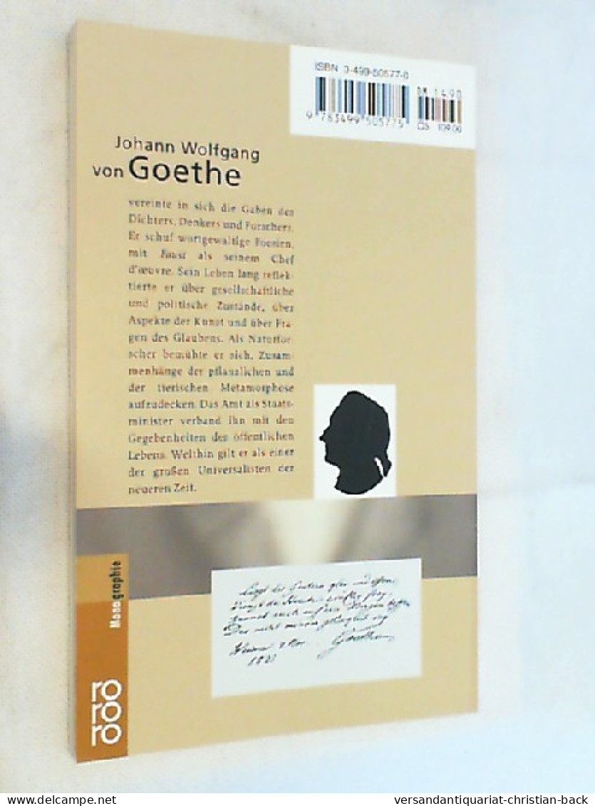 Johann Wolfgang Von Goethe. - Biographies & Mémoirs