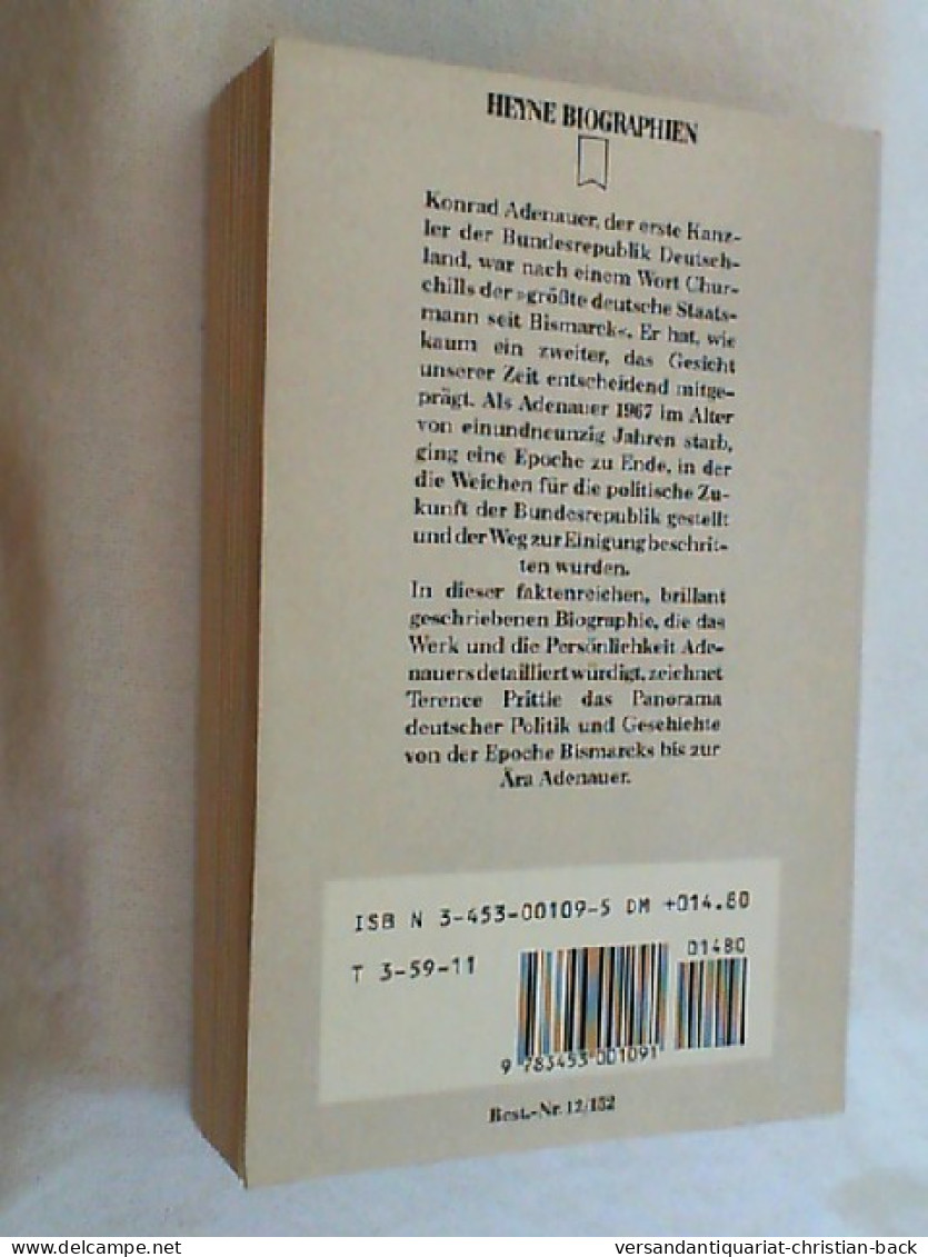 Adenauer : D. Staatsmann, Der D. Bundesrepublik Prägte U. Europa D. Weg Bereitete. - Biographies & Mémoirs