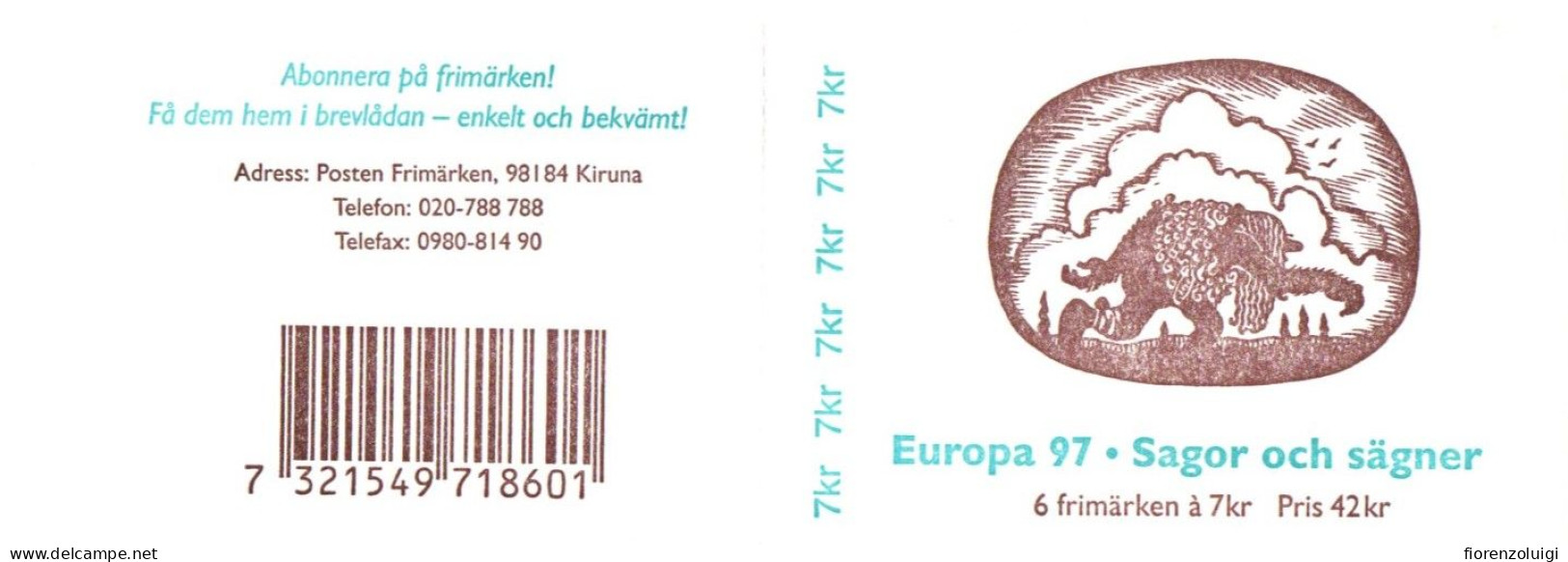 EUROPA CEPT 1997 GIRO COMPLETO LIBRETTI / BOOKLETS MNH**