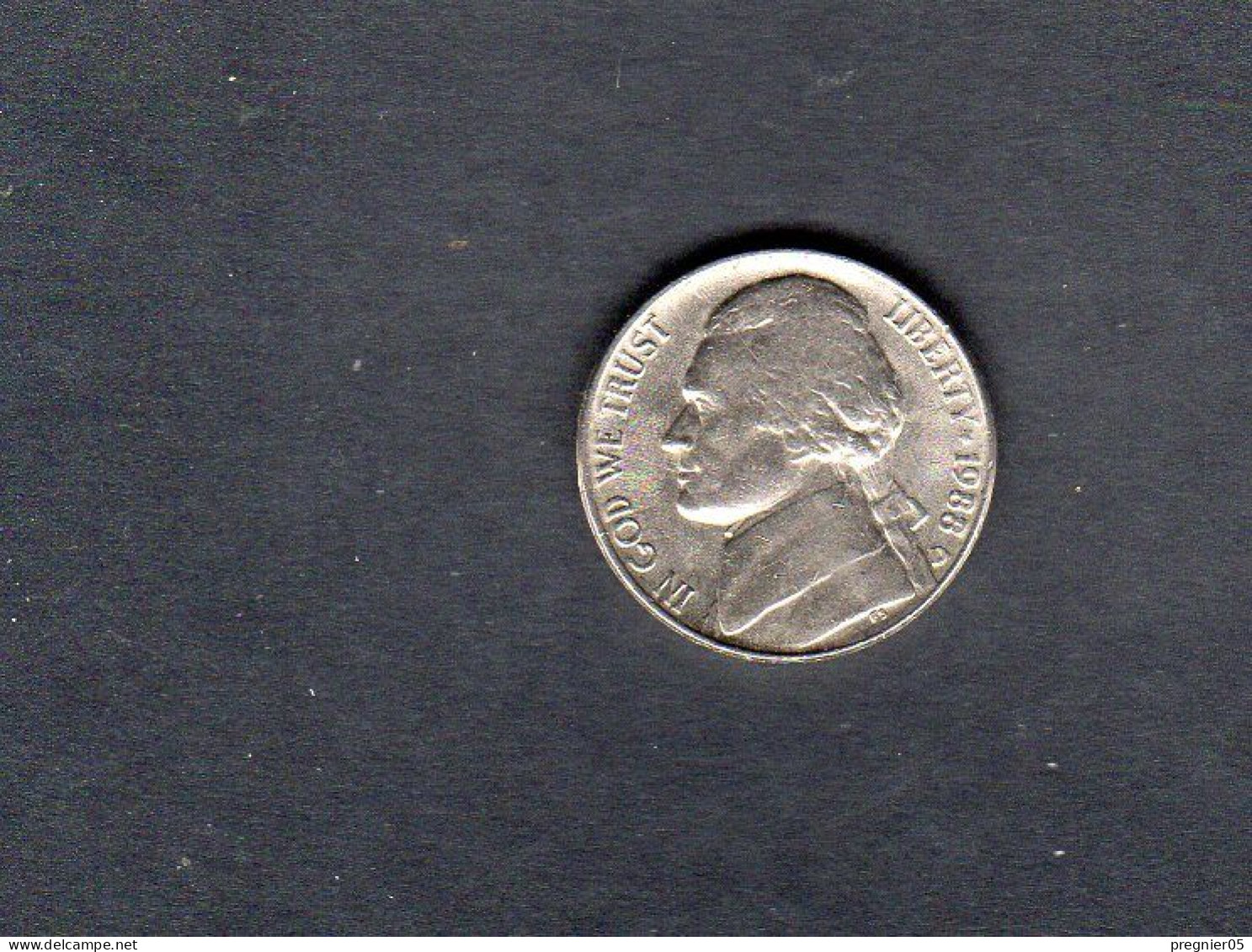 USA - Pièce 5 Cents "Jefferson Nickel"  1988D SUP/XF  KM.192 - 1938-…: Jefferson