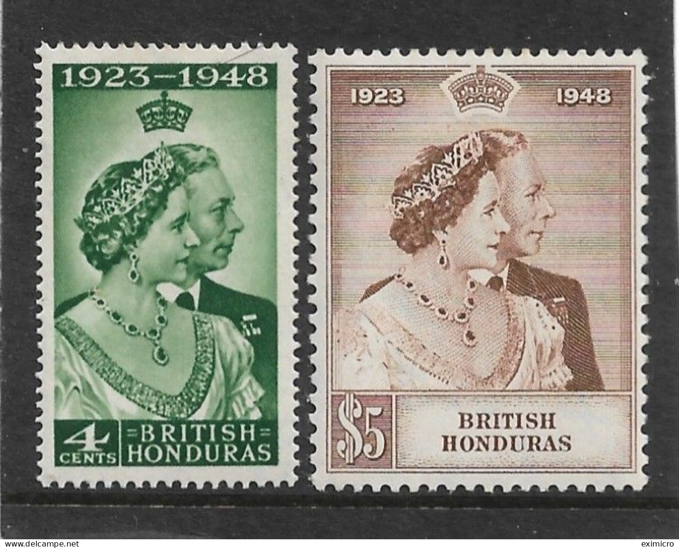 BRITISH HONDURAS1948 SILVER WEDDING SET LIGHTLY MOUNTED MINT Cat £30 - British Honduras (...-1970)