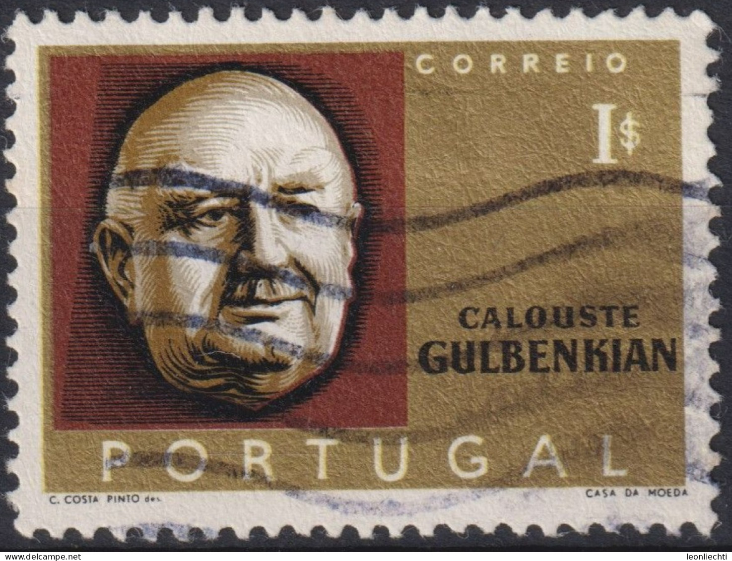 1965 Portugal ° Mi:PT 985, Sn:PT 953, Yt:PT 966, Gulbenkian, Calouste - Usado