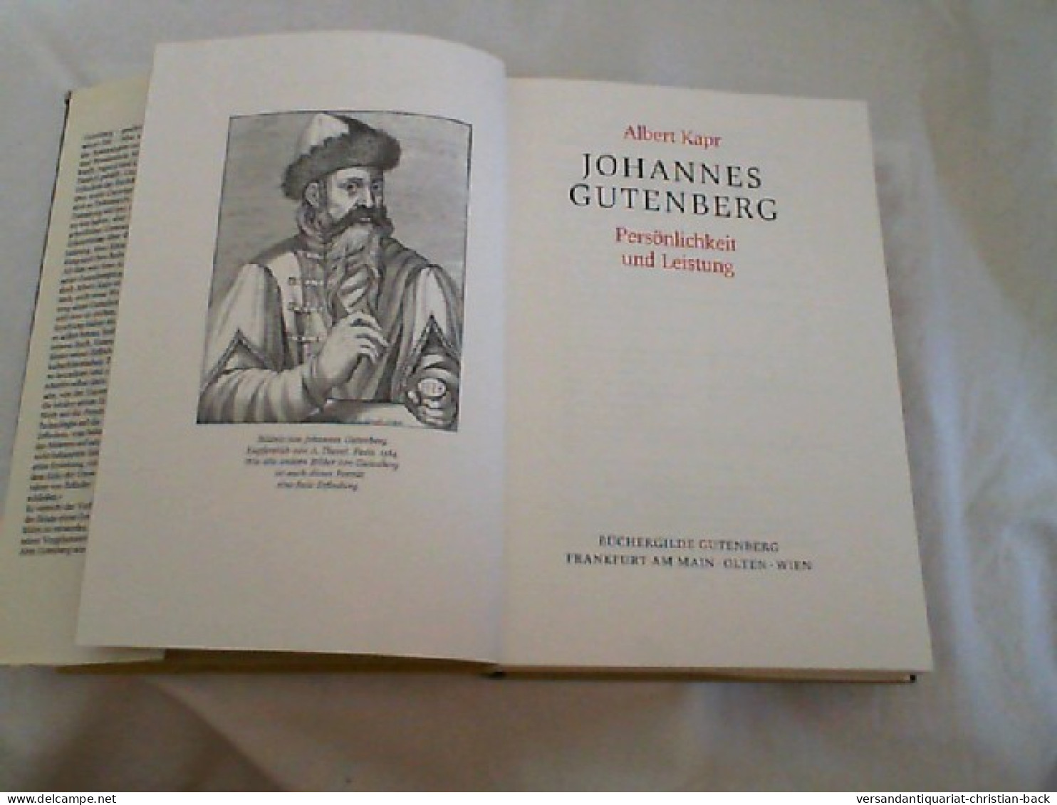 Johannes Gutenberg : Persönlichkeit U. Leistung. - Otros & Sin Clasificación