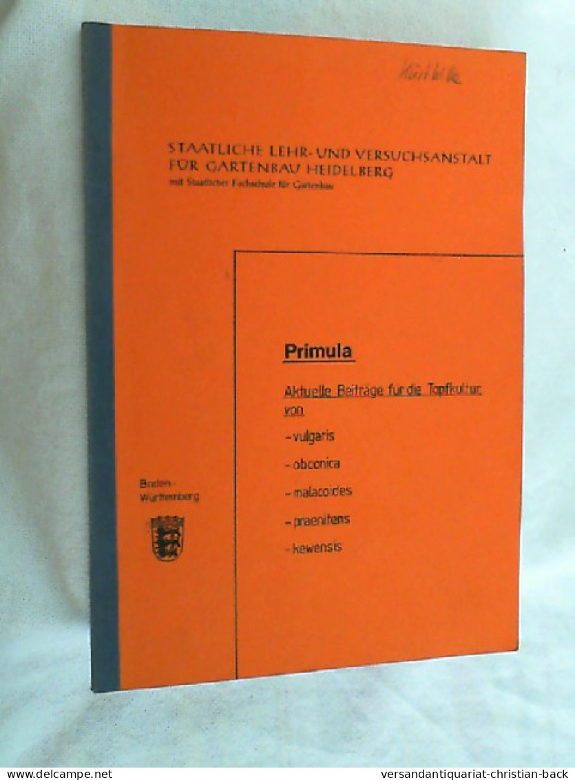 Primula - Aktuelle Beiträge Für Die Topfkultur Von: Vulgaris, Obconica, Malacoides, Praenitens, Kewensis - Botanik