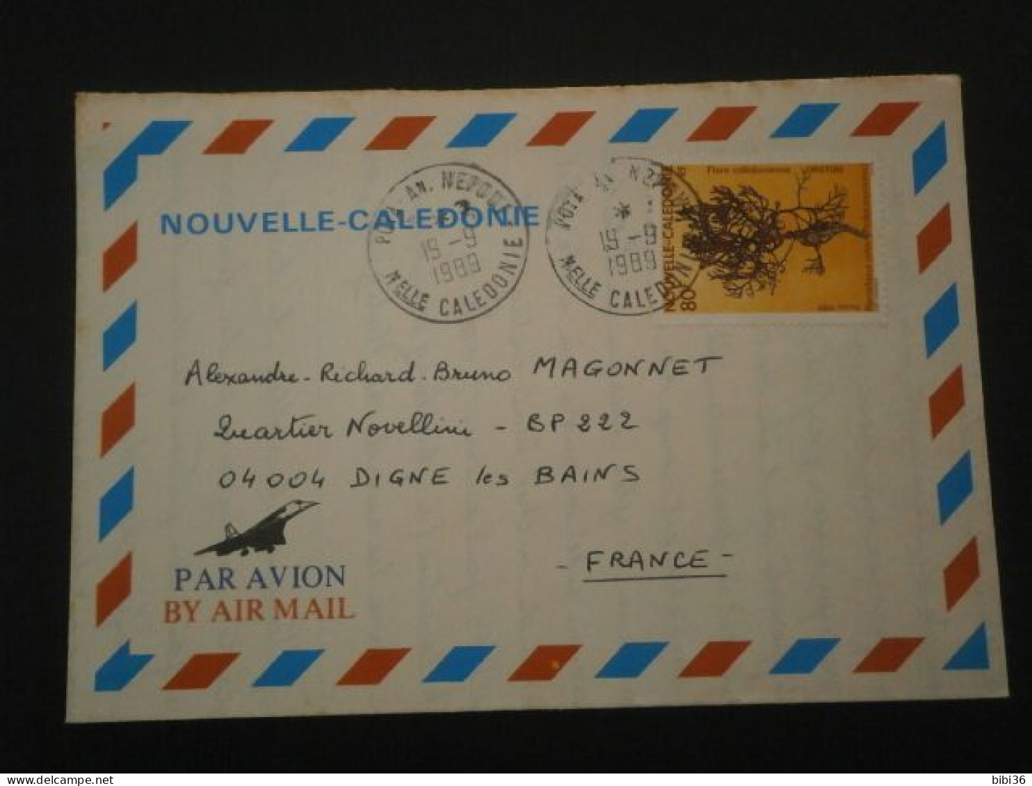 NOUVELLE CALEDONIE NEW CALEDONIA LETTRE ENVELOPPE COURRIER POYA AN NEPOUI EDITION SOLARIS VUE PHARE FLEUR - Lettres & Documents