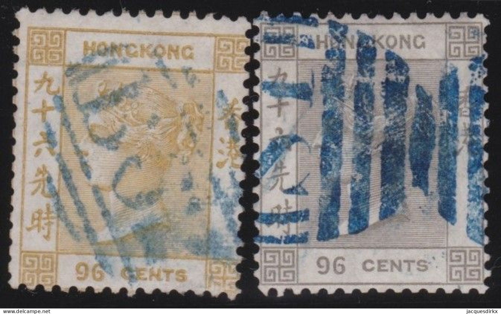 Hong Kong        .   SG    .   18+19  (2 Scans)     .   Wmk  Crown  CC    .    O      .   Cancelled - Oblitérés