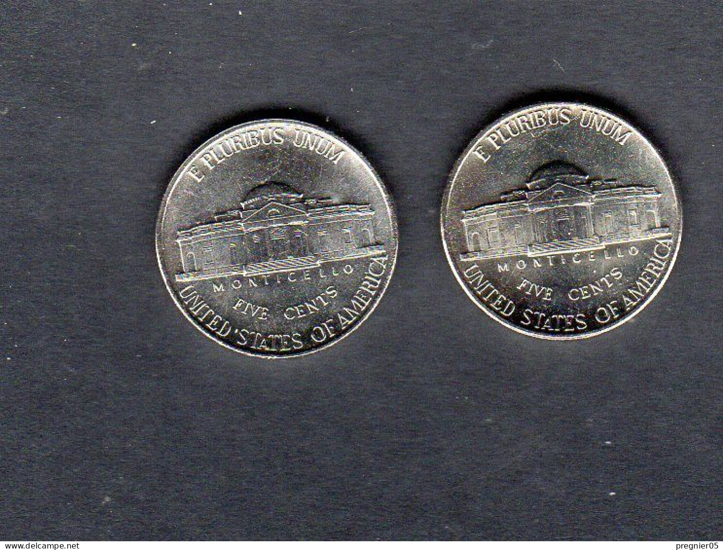 USA - Lot 2 Pièces 5 Cents "Jefferson Nickel"  1993D + P NEUF/UNC  KM.192 - 1938-…: Jefferson