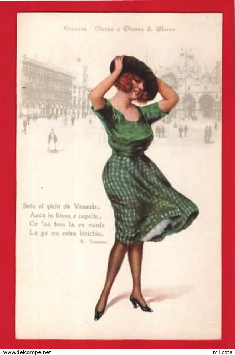 BOMPARD   GLAMOUR   ART DECO FASHION   ITALY VENICE SCENE  - Bompard, S.