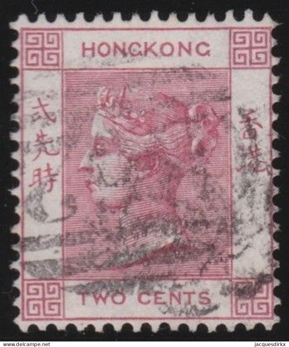 Hong Kong        .   SG    .   32   .   Wmk  Crown  CA      .    O      .   Cancelled - Oblitérés