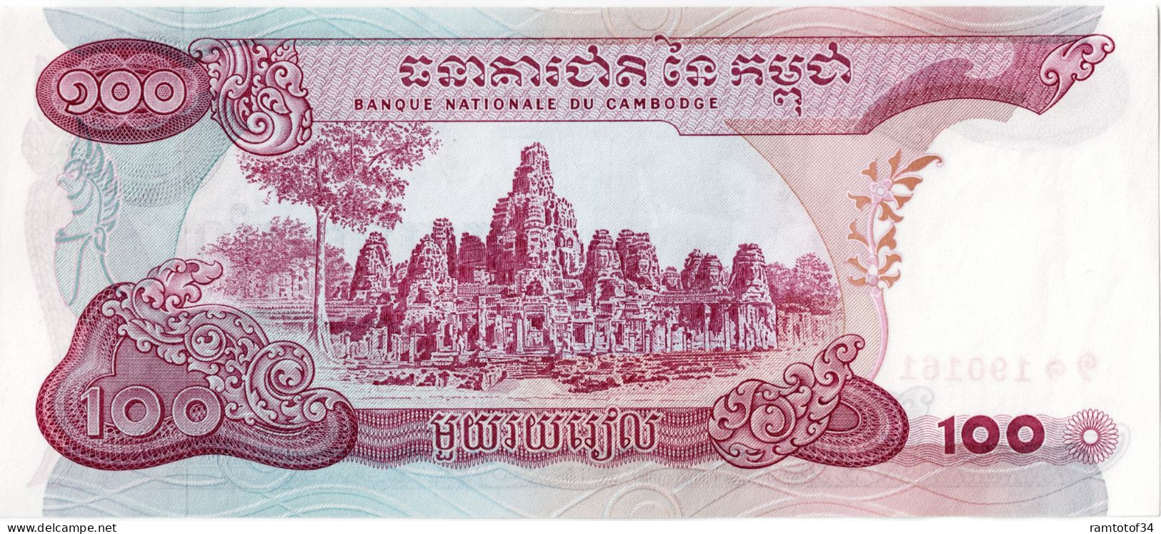 CAMBODGE - 100 Riels 1972-1974 UNC - Cambodge