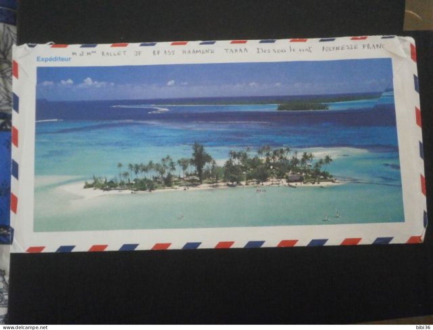 OCEANIE TAHITI OCEANIA LETTRE ENVELOPPE COURRIER CACHET CENTRE TRI AVION FAAA ILE TAHITI - Covers & Documents