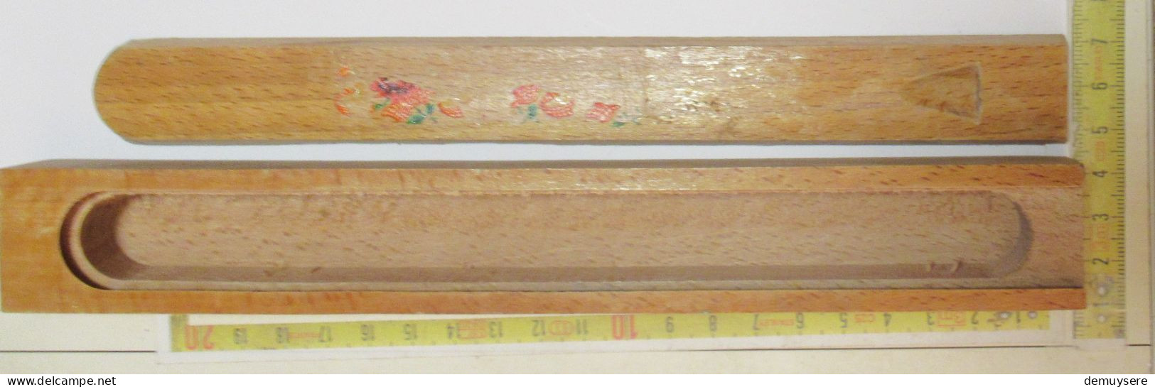 LADE 70 - HOUTEN PENNEN DOOS - BOÎTE À STYLOS EN BOIS - 23.50 X3.2 X 2 CM - Stylos