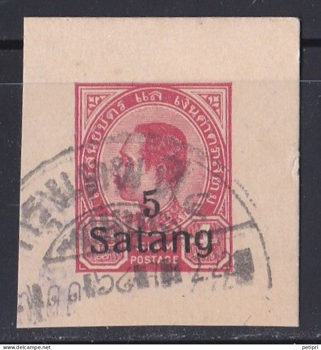 Timbre  -  Siam  1889   Y&T  N °  35  Entier Postal  ( Belle Oblitération ) - Siam