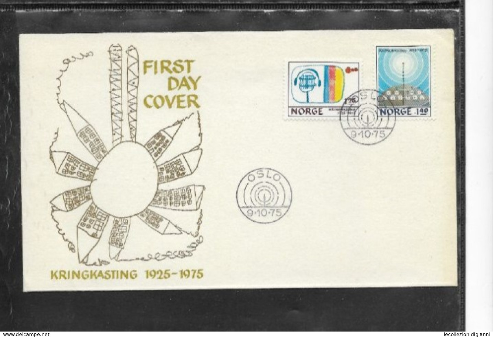 995) Norvegia Norge Busta FDC Kringkasting Radio 1925 - 1975 - FDC