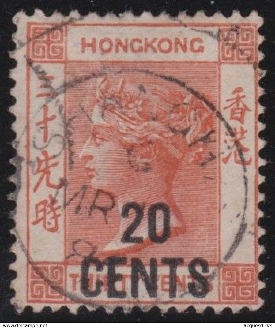 Hong Kong        .   SG    .   40   .   Wmk  Crown  CA      .    O      .   Cancelled - Used Stamps