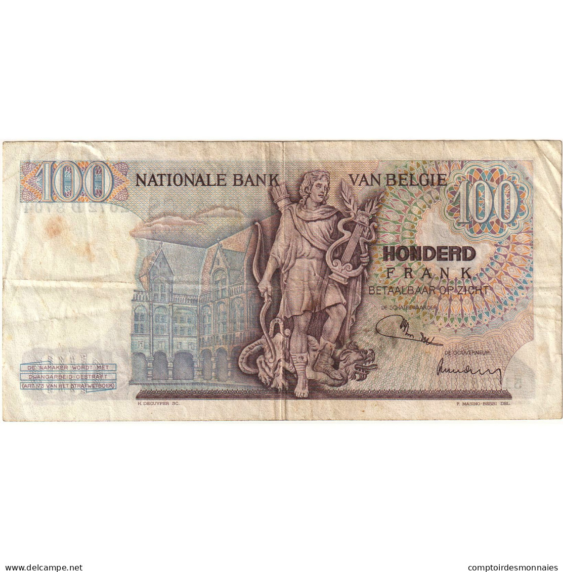 Belgique, 100 Francs, 1974-02-21, KM:134b, TTB - 100 Francos